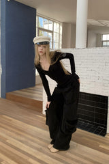 Shadow Fold Wide-Leg Cargo Pants