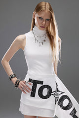Bold Streamer Sleeveless Dress
