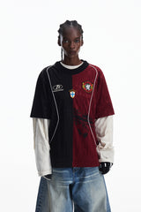 Split Color Soccer Jersey T-Shirt