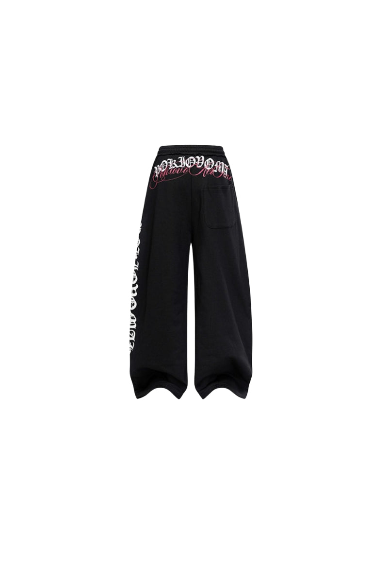 Midnight Script Wide-Leg Sweatpants