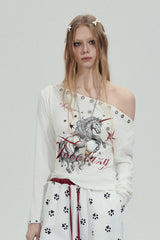 Unicorn Edge Off-Shoulder Long Sleeve Top