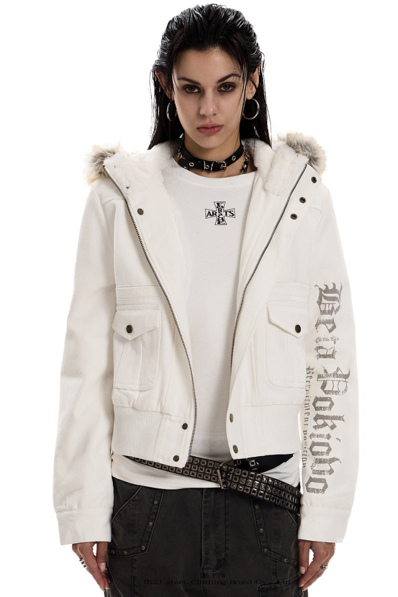 Fur-Trimmed Rebel Hooded Jacket