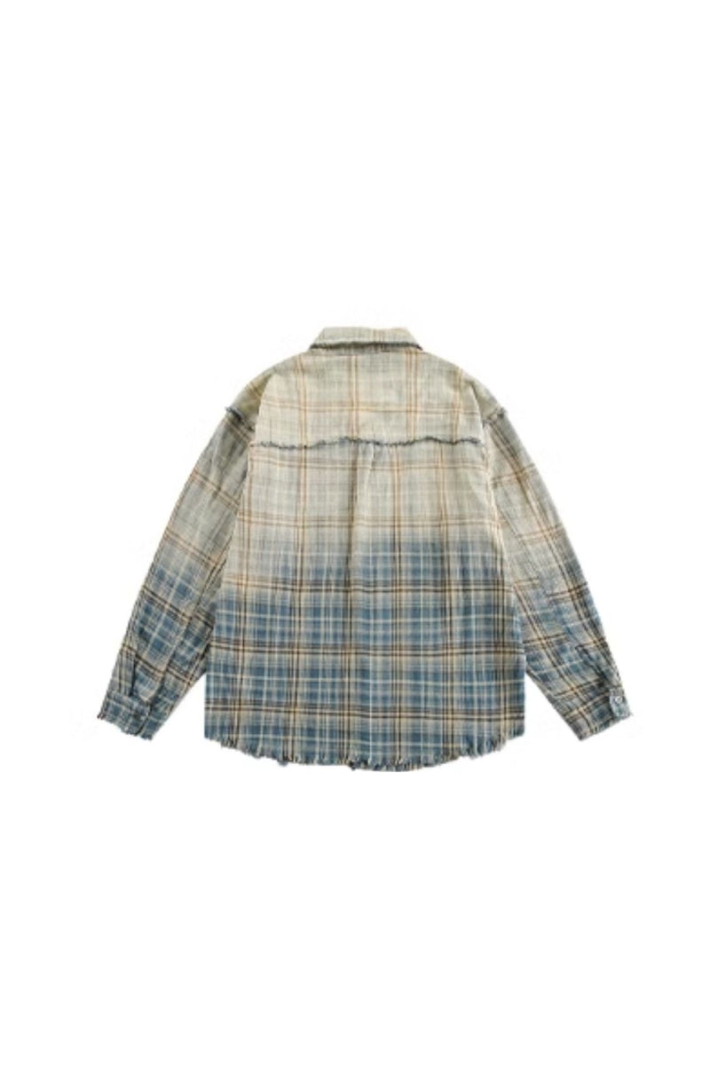 Rust Fade Plaid Overshirt