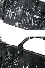 Graffiti Rivet Biker Bag