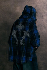 Midnight Rebellion Plaid Hoodie