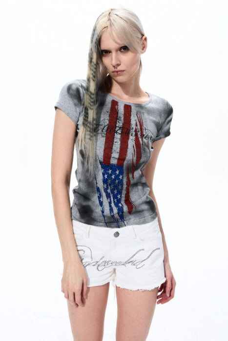 Stars & Stripes Rhinestone Baby Tee