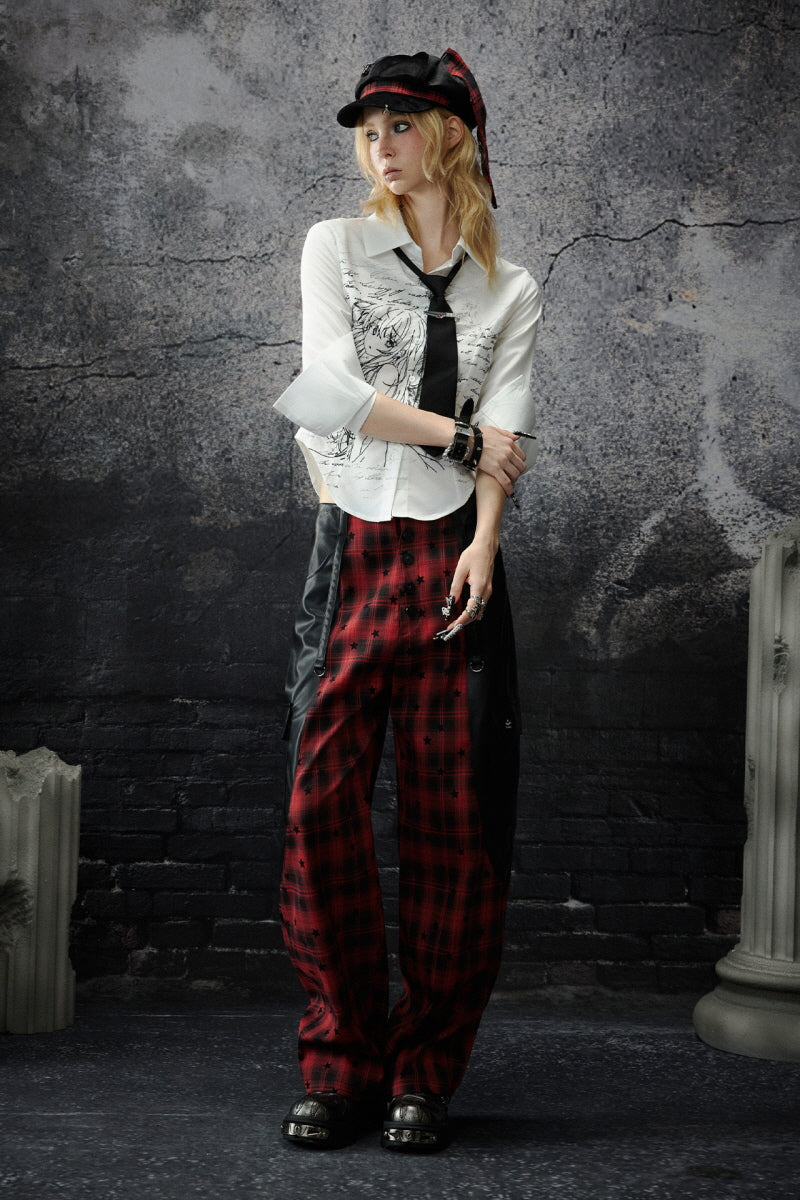 Rebel Plaid Patchwork Pants
