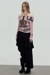 Lace-Up Off-Shoulder Top