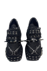 Rivet Fang Platform Loafers