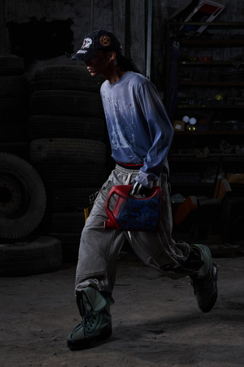 Gradient Wash Graphic Long Sleeve Tee