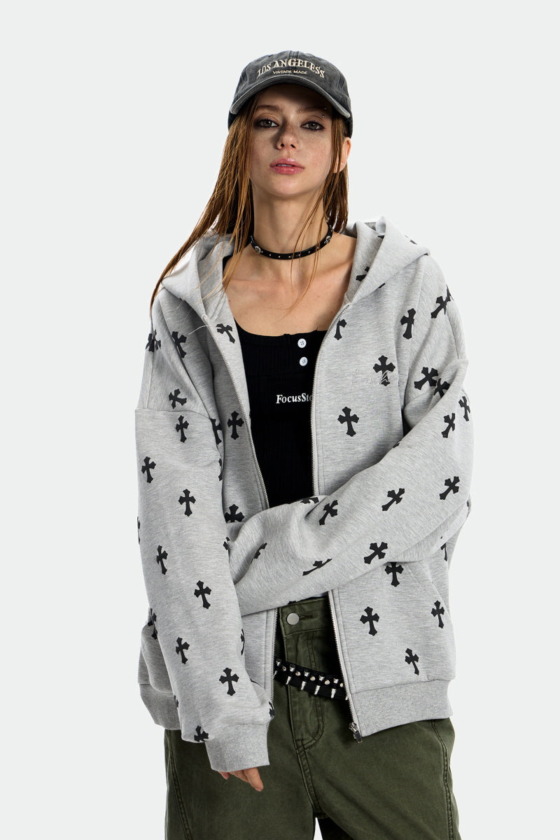 Cross All-Over Oversize Hoodie