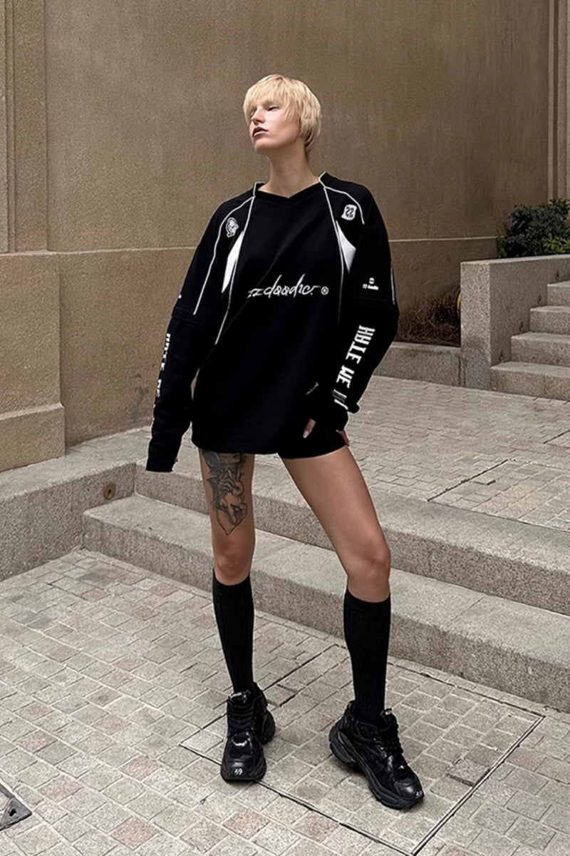 Detachable Velocity Graphic Jersey Top