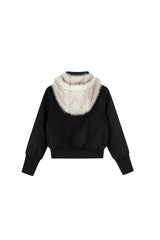 Urban Edge Fur-Trim Short Jacket - Black