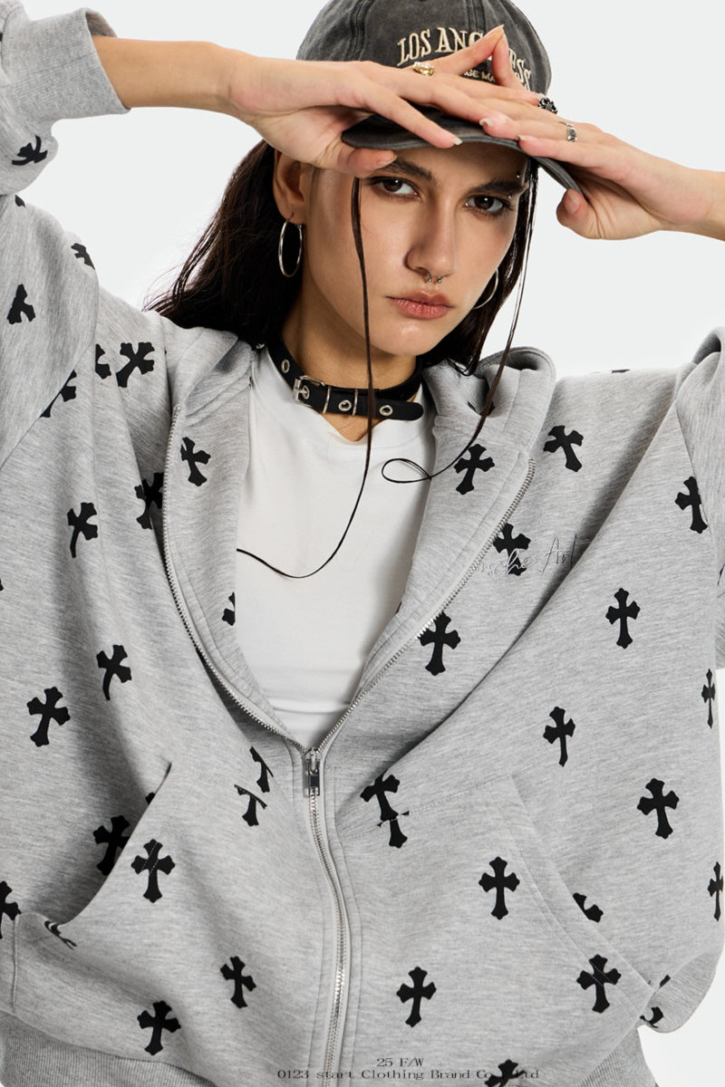 Cross All-Over Oversize Hoodie