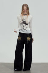 Angel Graphic Off-Shoulder Top