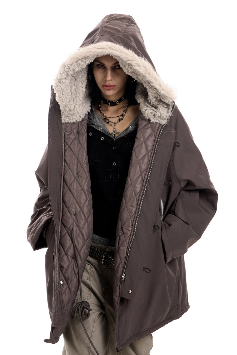 Frost Harbor Oversized Parka - Brown