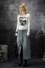 Dreamline One-Shoulder Graphic Top