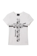 Rebel Muse Graphic Slim Tee - White