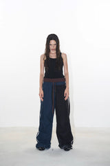 Dual-Tone Double-Layer Statement Pants