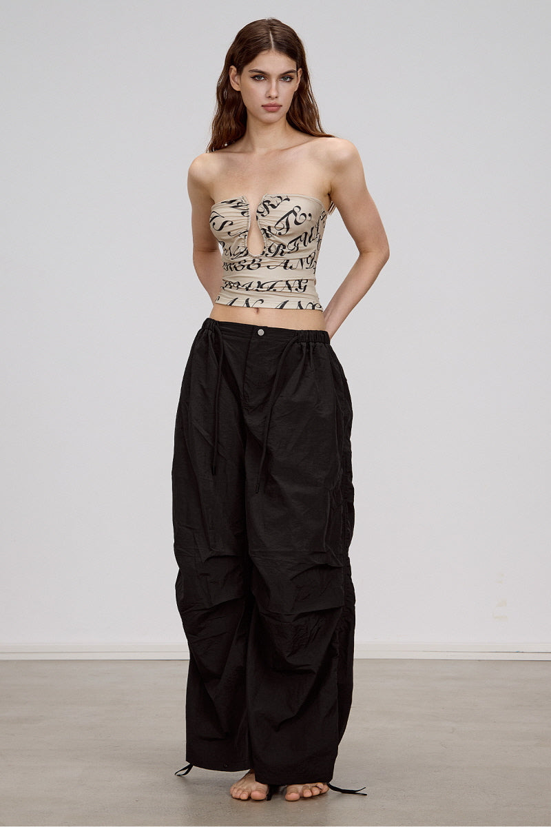 Cut-Out Monogram Bandeau Top