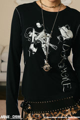 NANA Graphic Stitch Long Sleeve Tee