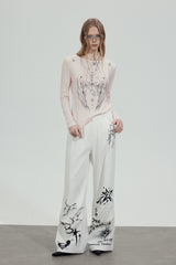 Wing Graphic Slim Top - Pink