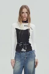 Rebel Belt Graphic Long Sleeve Top