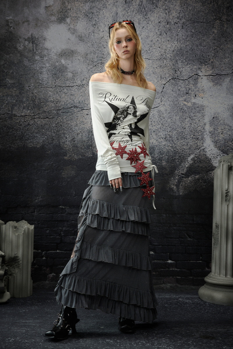 Ritual Dream Off-Shoulder Top - Gray