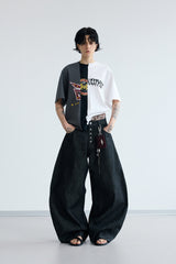 Shadow Curve Wide-Leg Jeans