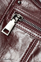 Crimson Riot Studded Biker Bag