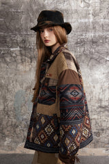 Patchwork Nomad Contrast Texture Jacket