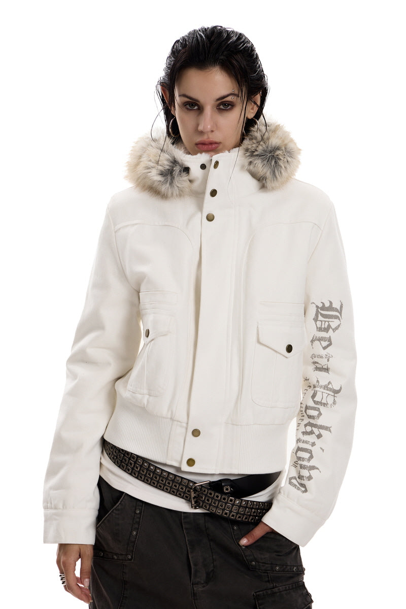 Fur-Trimmed Rebel Hooded Jacket