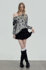 Star Graphic Off-Shoulder Top