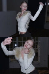 Soft Signal Fur V Top