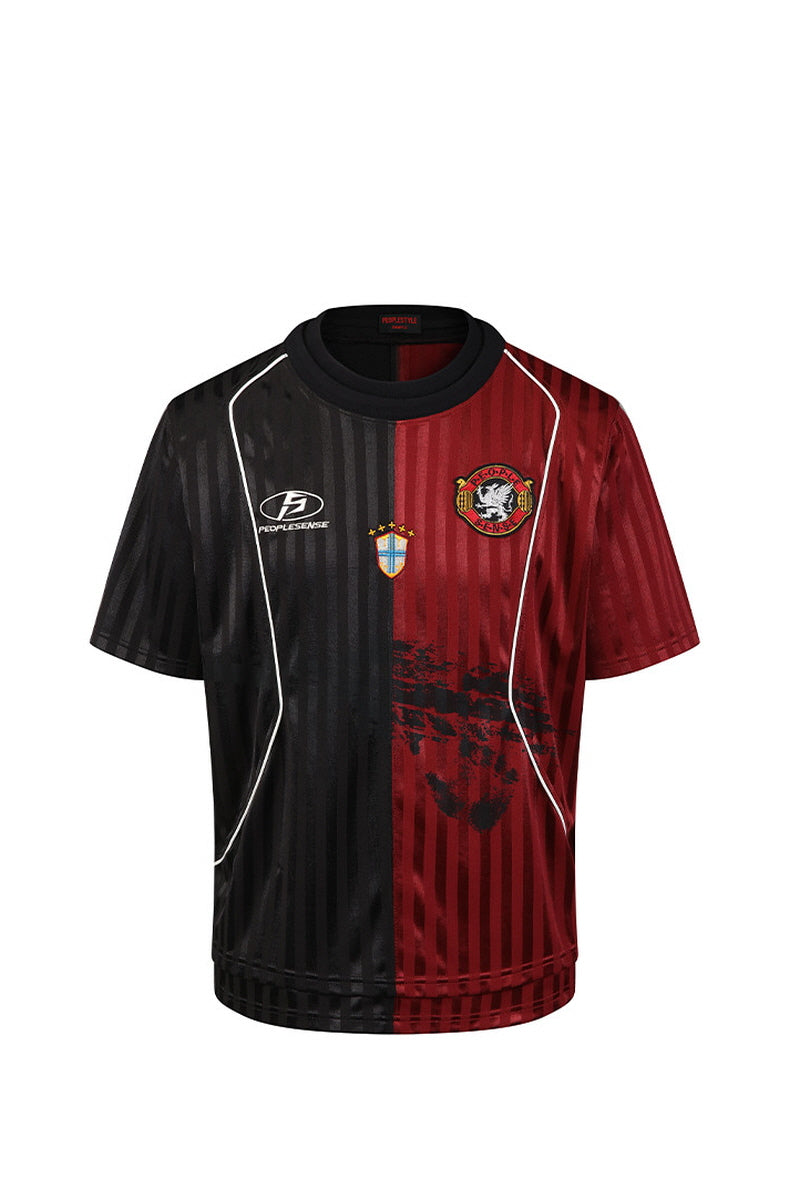 Split Color Soccer Jersey T-Shirt