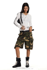 Night Code Gothic Hood Top - White