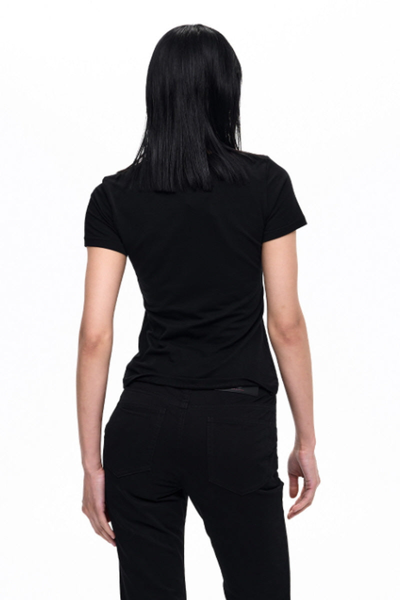 Rhinestone Note Slim T-Shirt