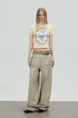 Vintage Frame Graphic Cropped T-Shirt
