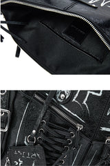 Graffiti Rivet Biker Bag