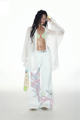 Breezy Veil Oversized Sheer Shirt