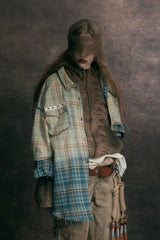 Rust Fade Plaid Overshirt