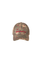 Fur-Trim Camo Baseball Cap