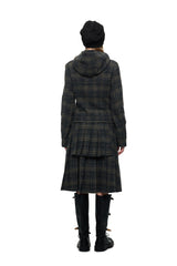 Shadow Plaid Hooded Skirt Set