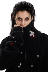 Night Signal Knit Zip Jacket