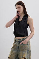 Dual Form Wrap Halterneck Top