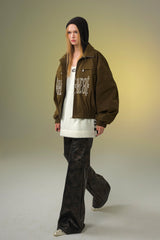 Shadow Contrast Hooded Sweater