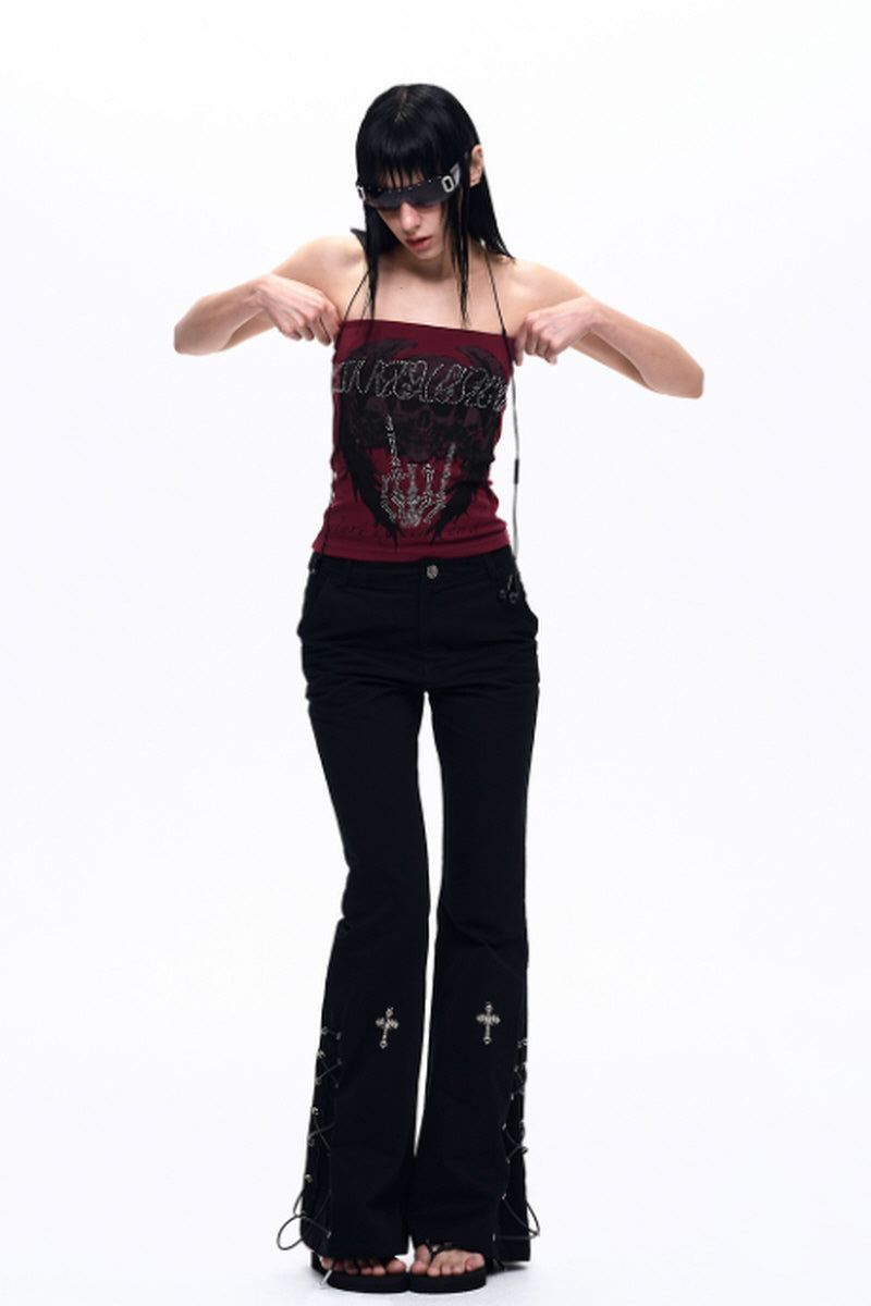 Skull Graphic Tube Top