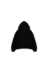 Cross Emblem Oversize Hoodie - Black