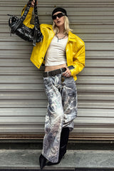 Graffiti Fade Wide-Leg Jeans