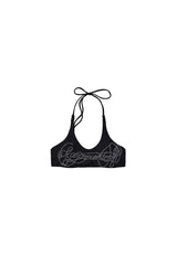 Rhinestone Halter Bra Top